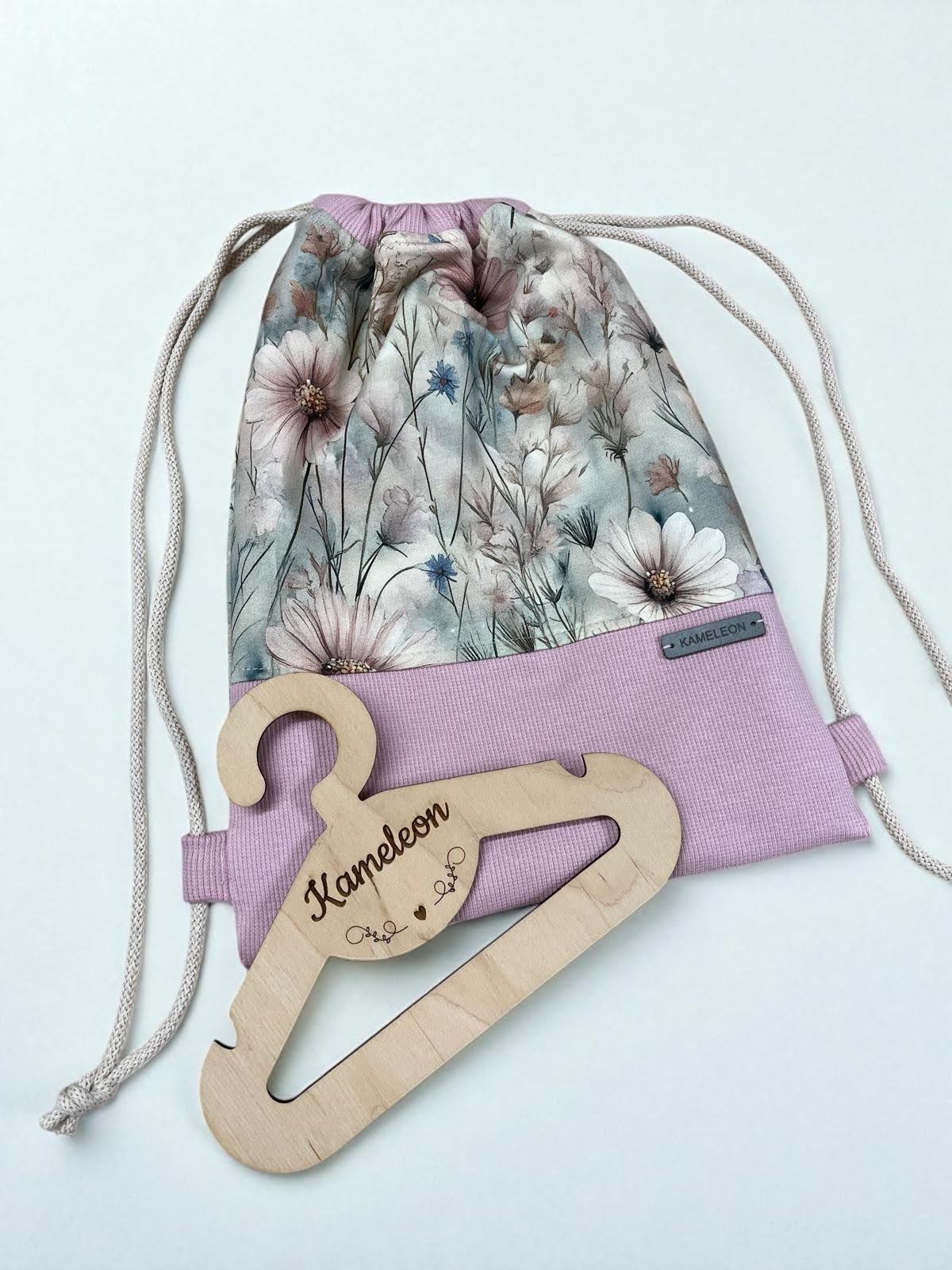 Zestaw handmade: bluza z organicznej dresówki premium + worko-plecak z poduszką